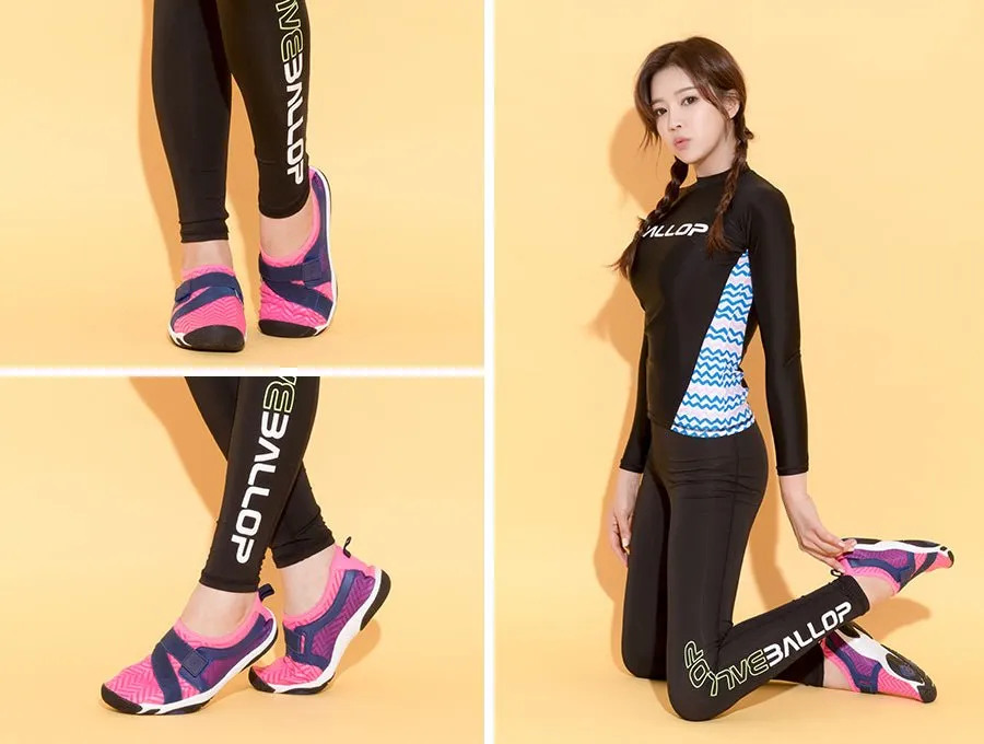 韓國 Ballop Water Sport Aqua Shoes 厚底水陸兩用浮潛鞋 (黑白, Band Black)