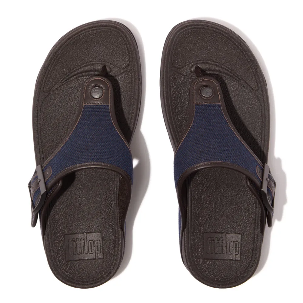 รองเท้าแตะแบบหูหนีบ ผู้ชาย รุ่น TRAKK II MENS BUCKLE TWO-TONE CANVAS TOE-POST SANDALS