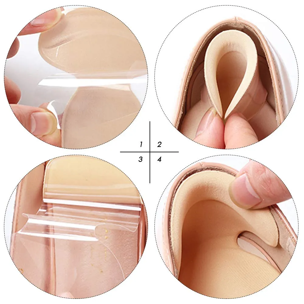 12 Pairs Heel Grips Liner, AIFUDA High Heel Pads High Heel Forefoot Cushions Inserts for Loose Shoes, Foot Care Protection