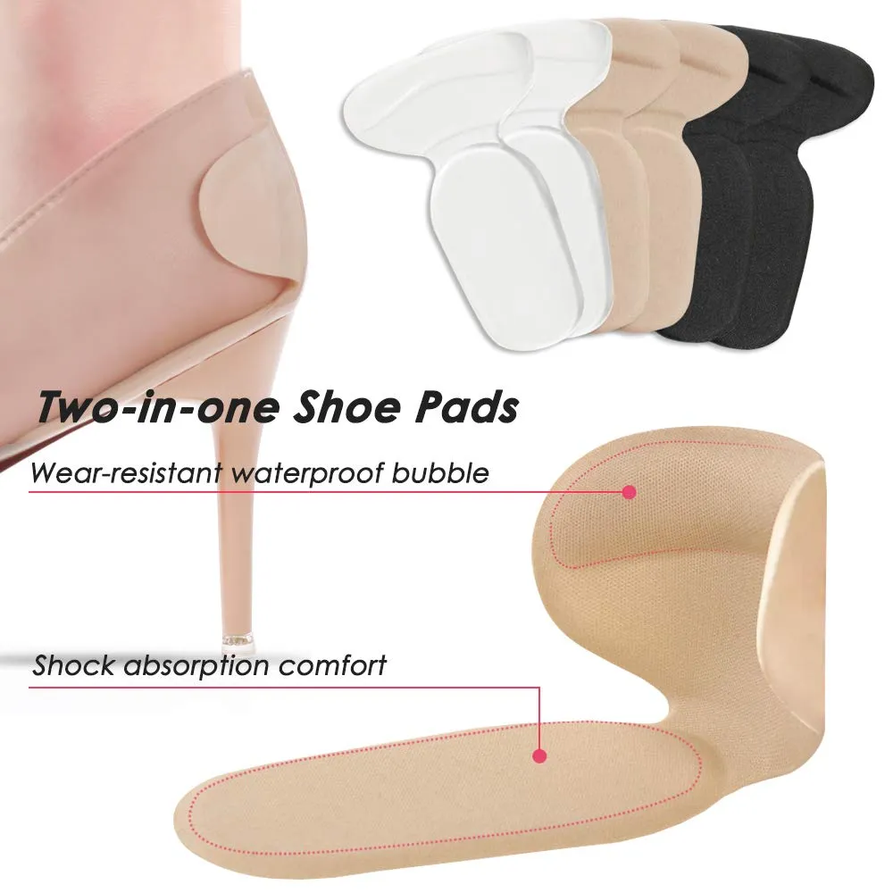 12 Pairs Heel Grips Liner, AIFUDA High Heel Pads High Heel Forefoot Cushions Inserts for Loose Shoes, Foot Care Protection