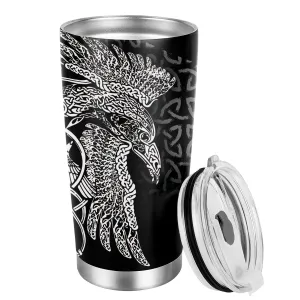 20oz Viking Helmet Tumbler: Stainless Steel Double Wall Vacuum Insulated Mug for Travel, Work, Fitness, and Sports