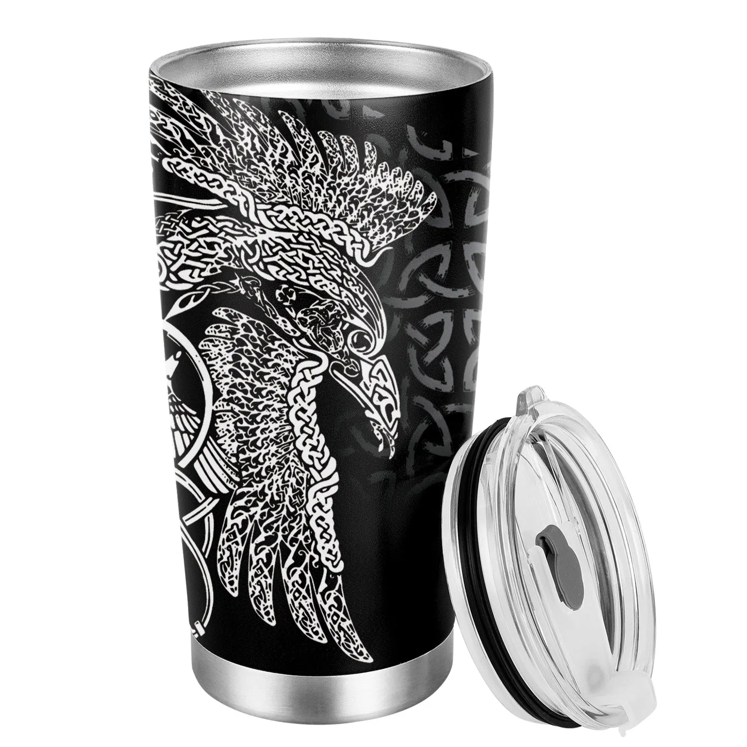 20oz Viking Helmet Tumbler: Stainless Steel Double Wall Vacuum Insulated Mug for Travel, Work, Fitness, and Sports