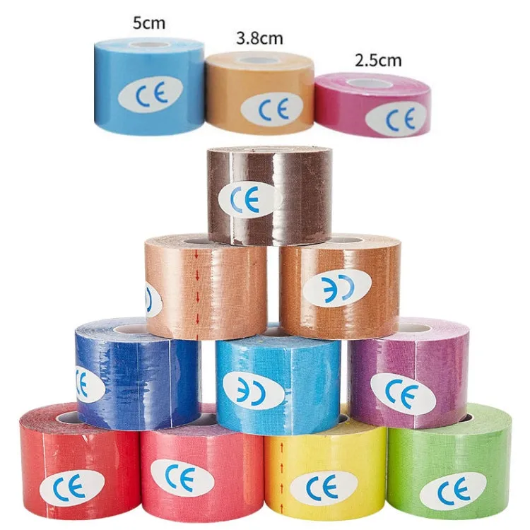3 PCS Muscle Tape Physiotherapy Sports Tape Basketball Knee Bandage, Size: 5cm x 5m(Blue)