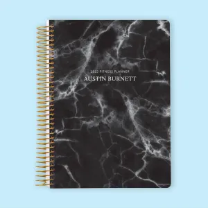 6x9 Fitness Planner - Black Marble