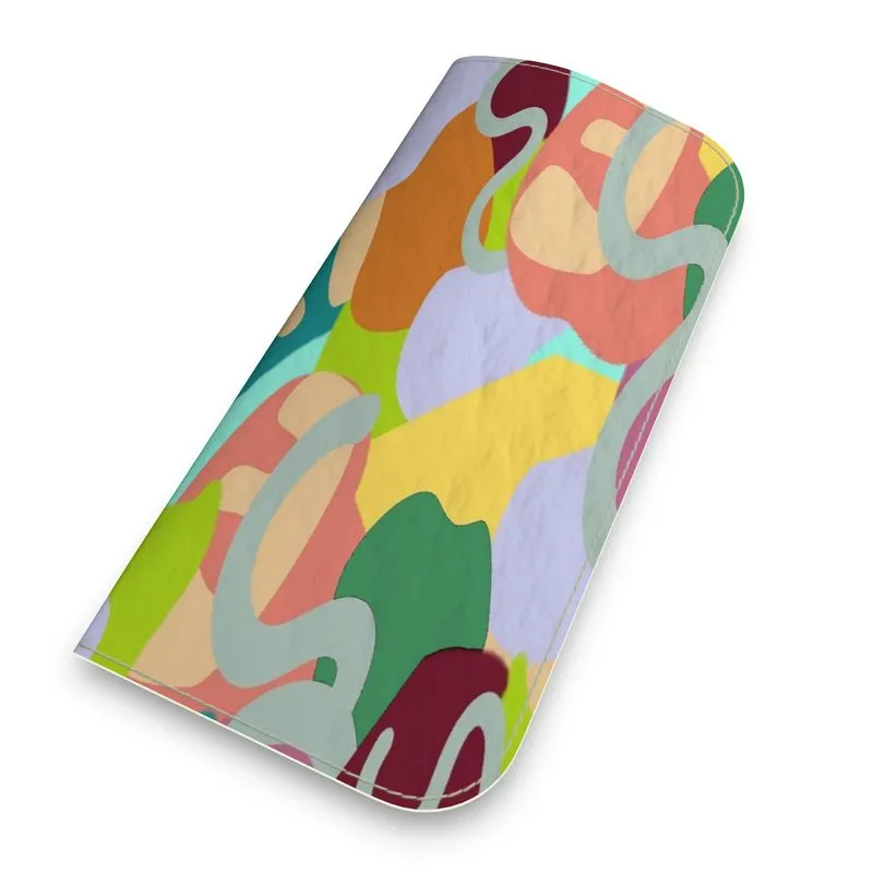 Abstract Wild Luxury Leather Glasses Case