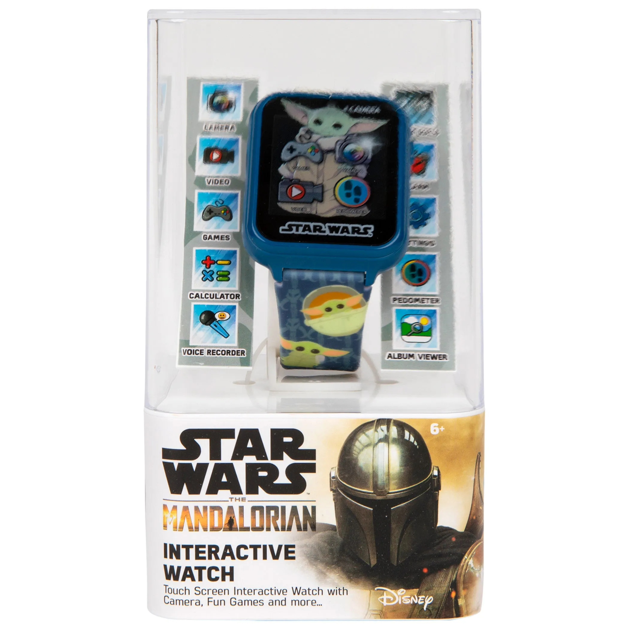 Accutime Star Wars The Child from The Mandalorian All Over Print Interactive Kids Blue Watch