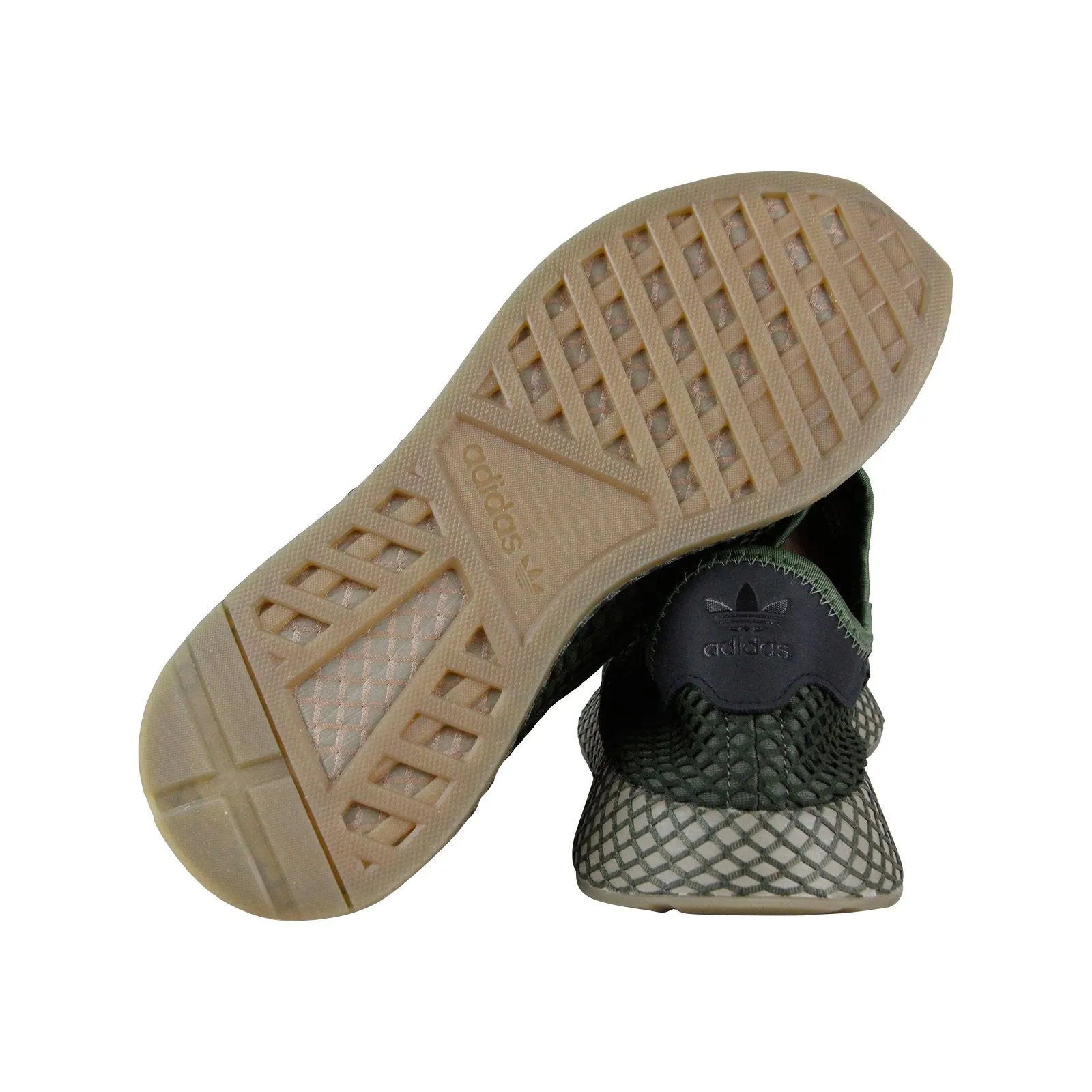 Adidas Deerupt Runner B41771 Mens Green Mesh Lace Up Lifestyle Sneakers Shoes