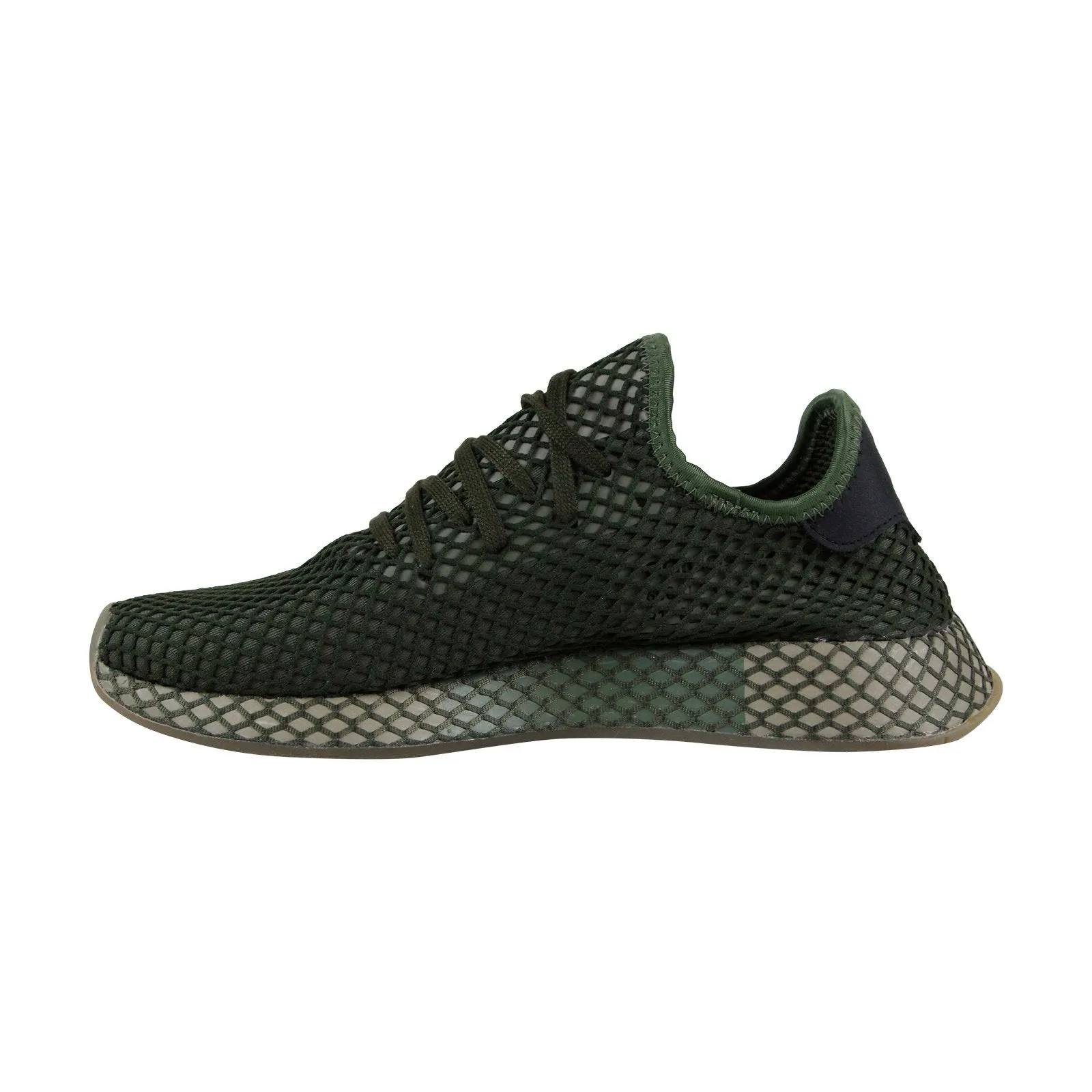 Adidas Deerupt Runner B41771 Mens Green Mesh Lace Up Lifestyle Sneakers Shoes
