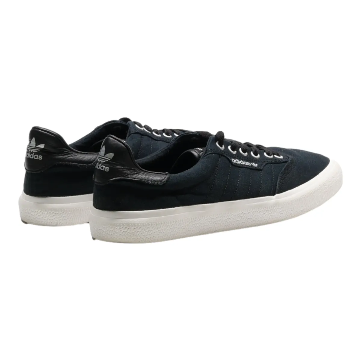ADIDAS Low Top Trainers Black Canvas Mens UK 11