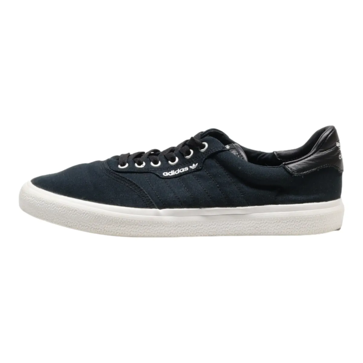 ADIDAS Low Top Trainers Black Canvas Mens UK 11