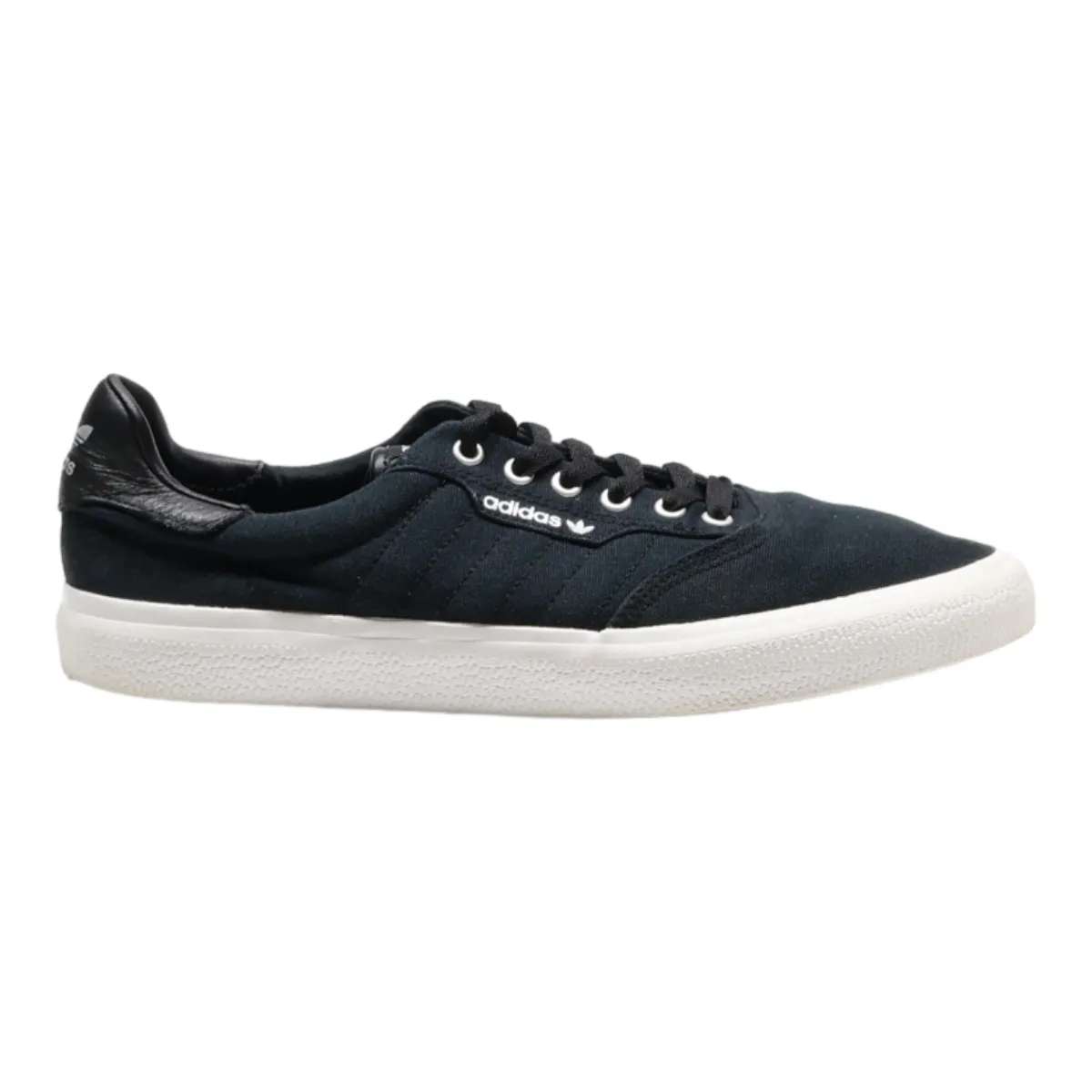 ADIDAS Low Top Trainers Black Canvas Mens UK 11