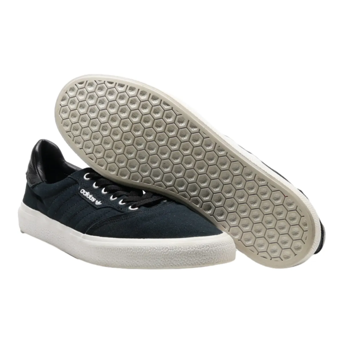ADIDAS Low Top Trainers Black Canvas Mens UK 11