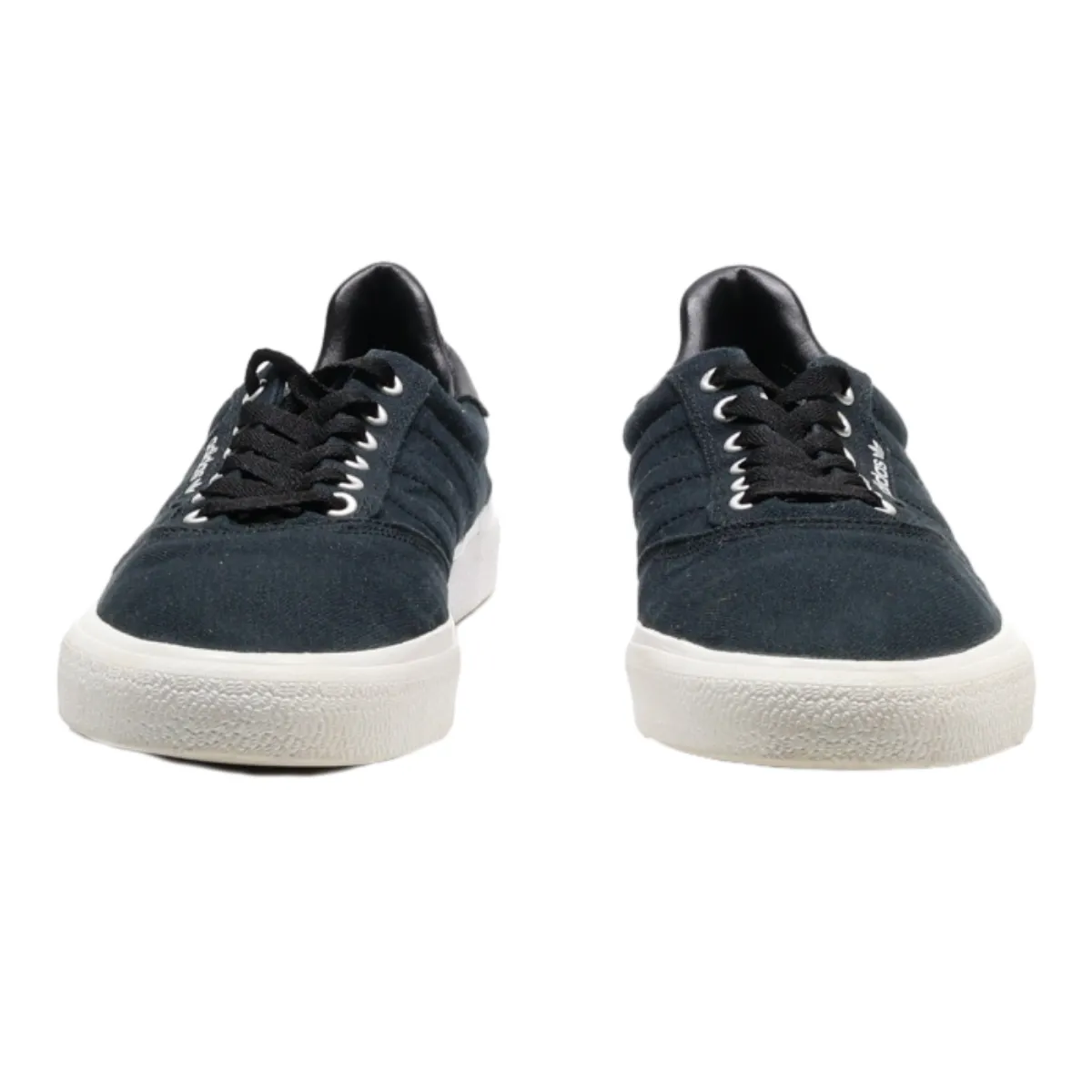 ADIDAS Low Top Trainers Black Canvas Mens UK 11