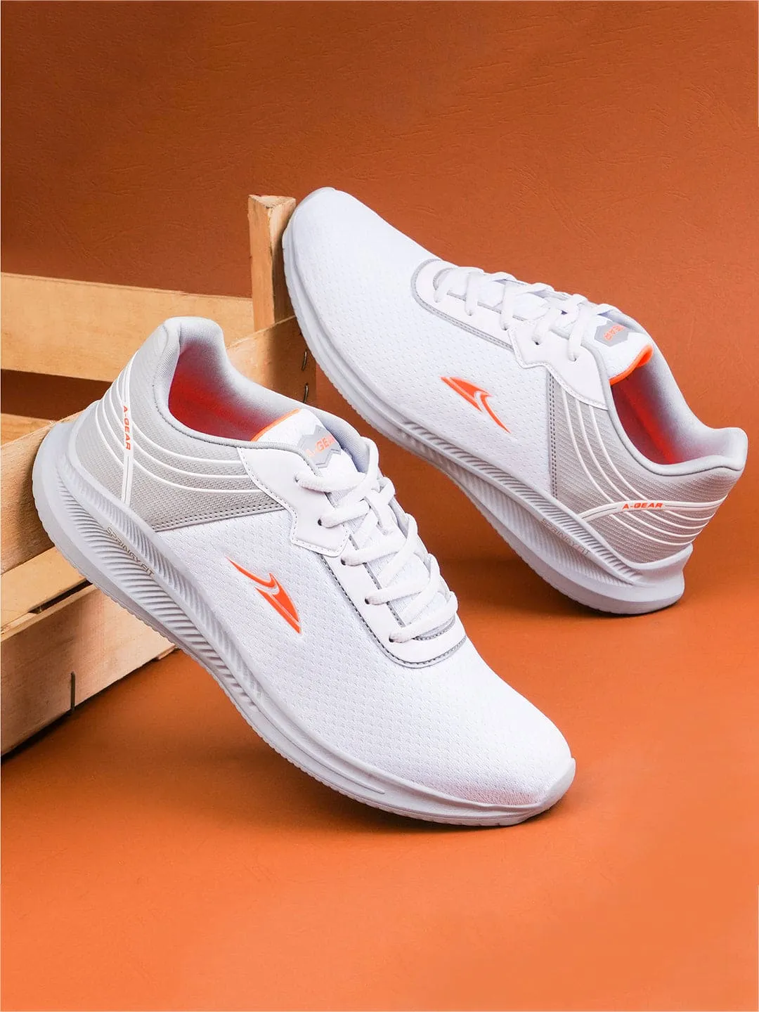 AGR-004 White Men's Sports Shoes