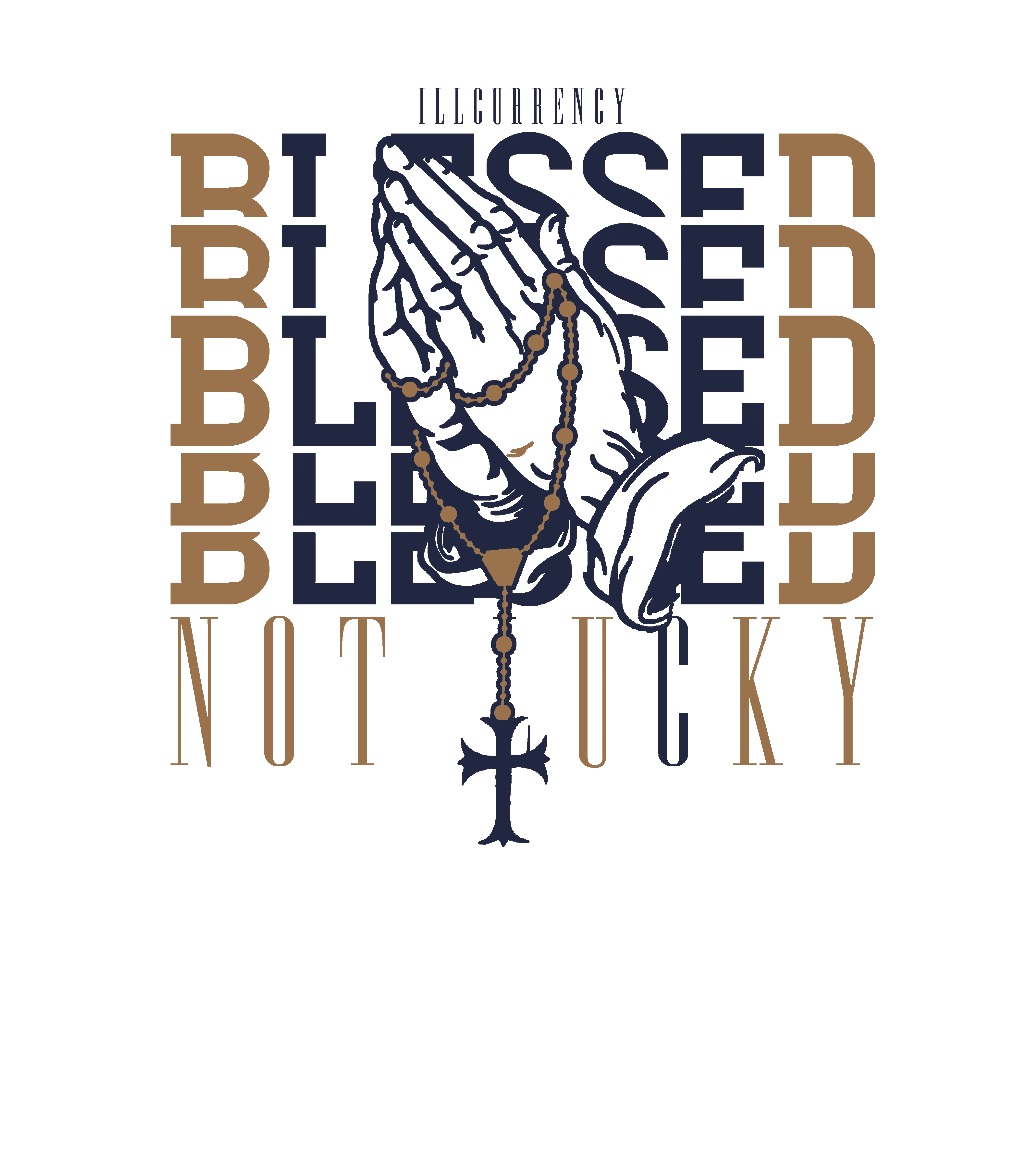 Air Jordan 13 Midnight Navy White T-Shirt (Blessed not lucky)| illcurrency