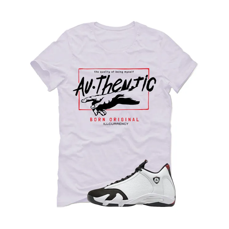Air Jordan 14 Black Toe White T-Shirt (Authentic)| illcurrency