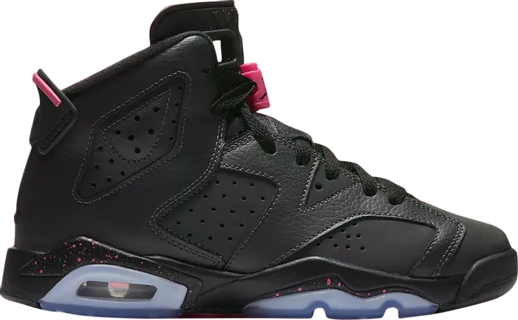 Air Jordan 6 Retro GS Hyper Pink sneakers, black