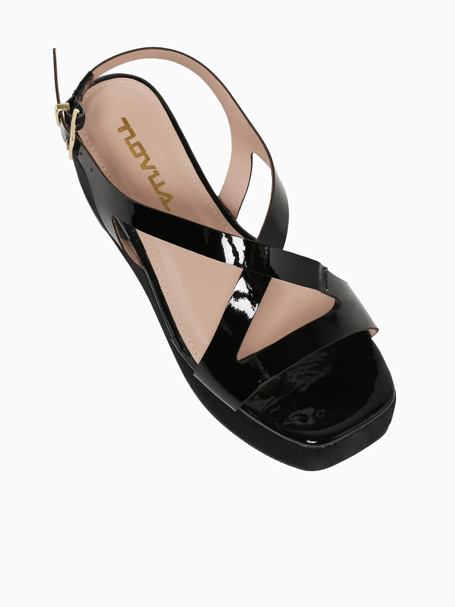 Alba Black Pat leather