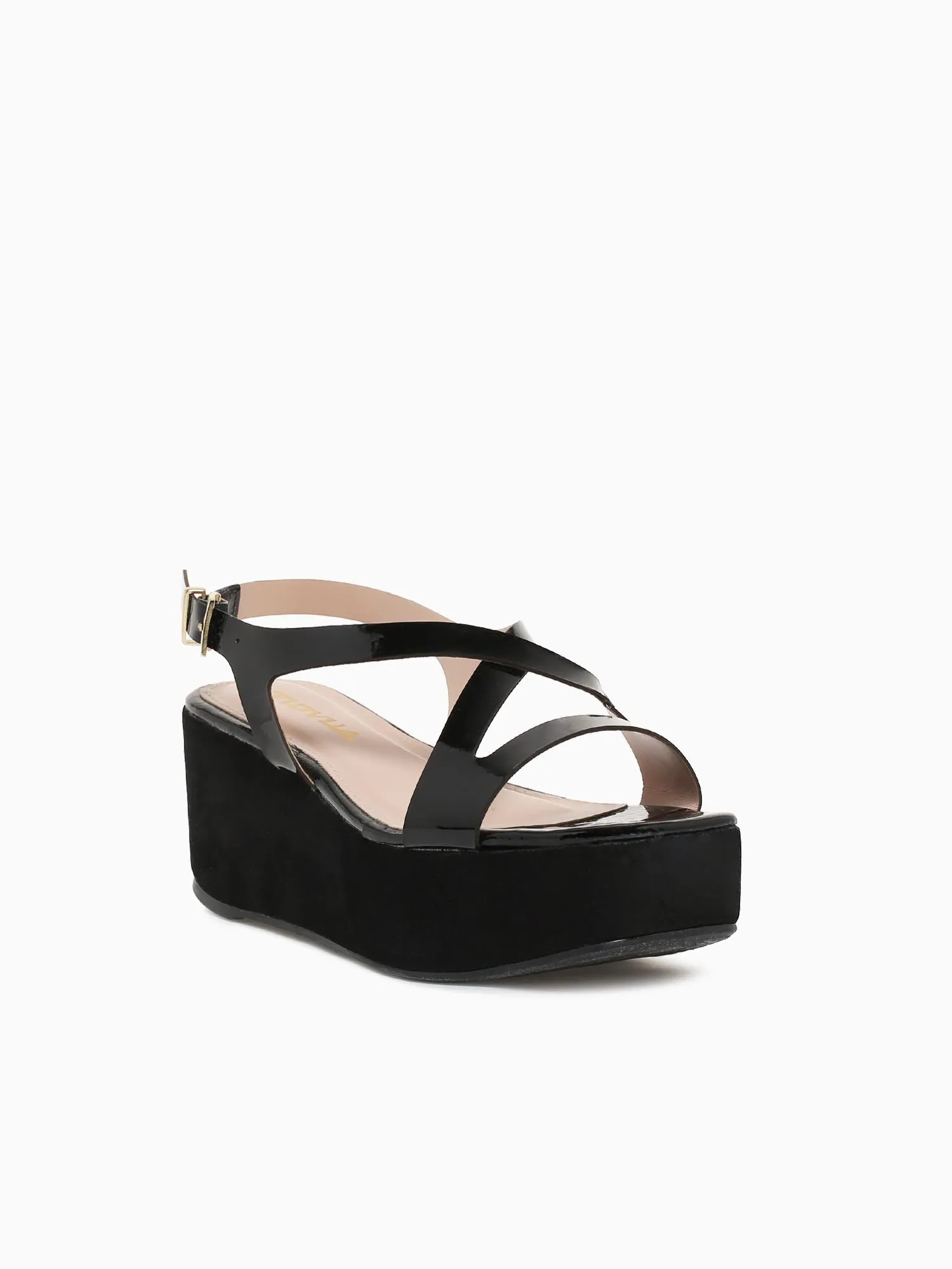 Alba Black Pat leather