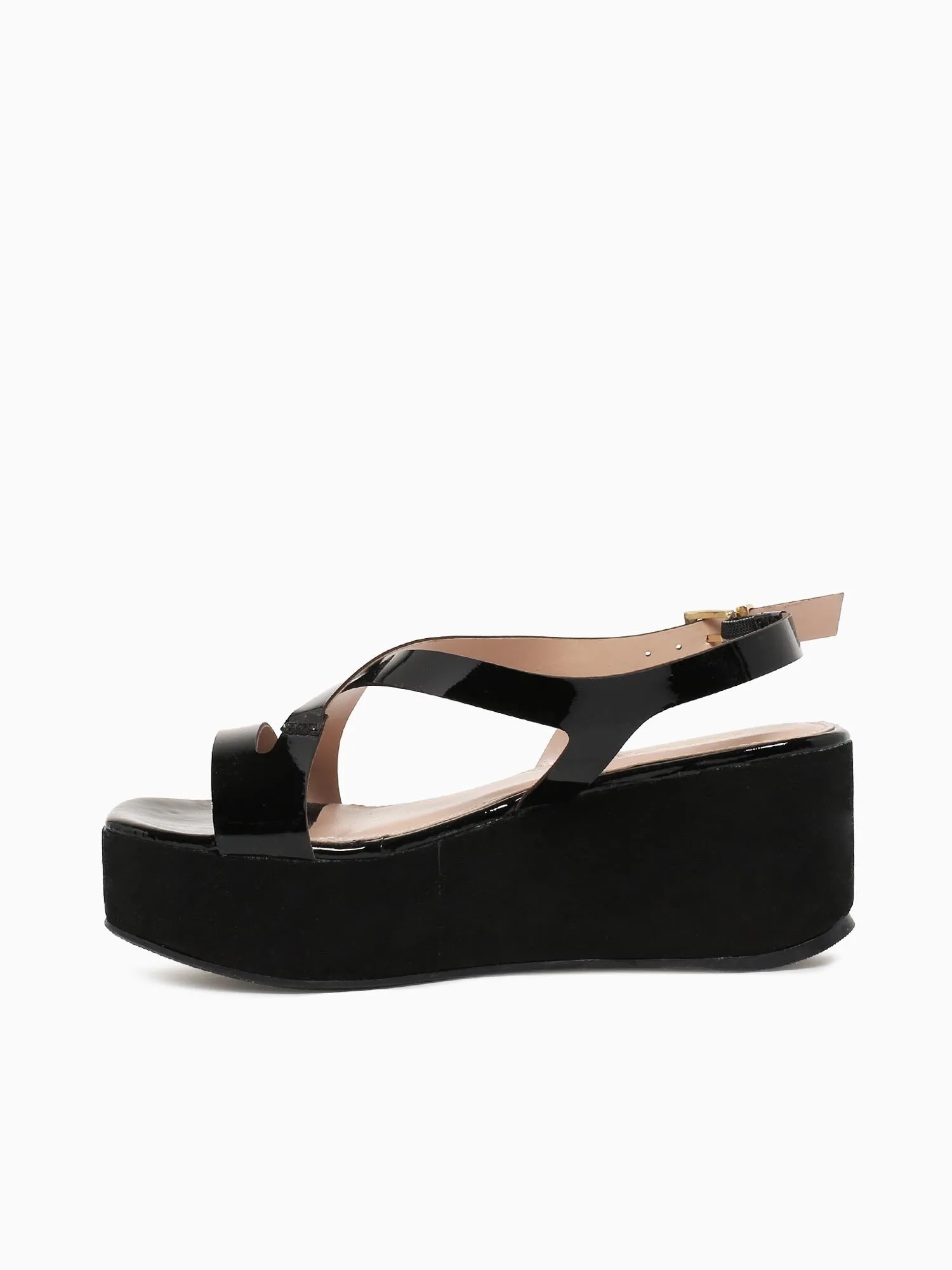 Alba Black Pat leather