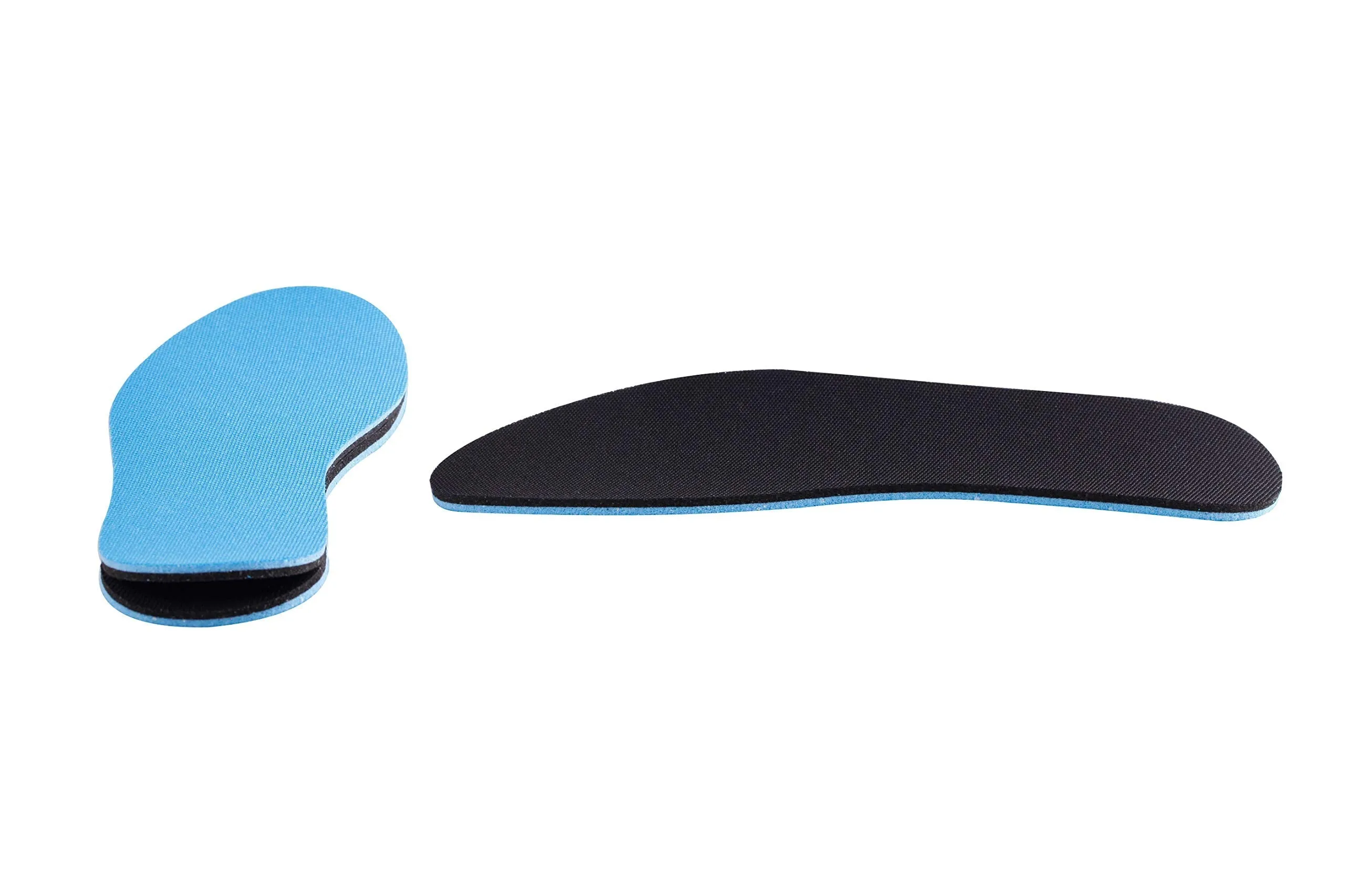 Amitataha 2 Pairs Breathable Insoles, Super-Soft, Sweat-Absorbent, Double-Colored and Double-Layered Shoe Inserts of Foam That Fit in Any Shoes (Blue/Black, 5-6.5 Women/4-5.5 Men) Blue/Black
