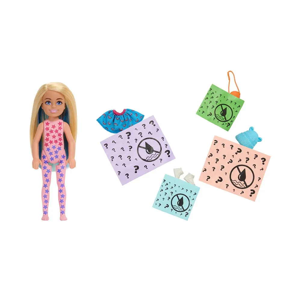 Barbie Color Reveal Sporty Series Chelsea Small Doll With 6 Surprises