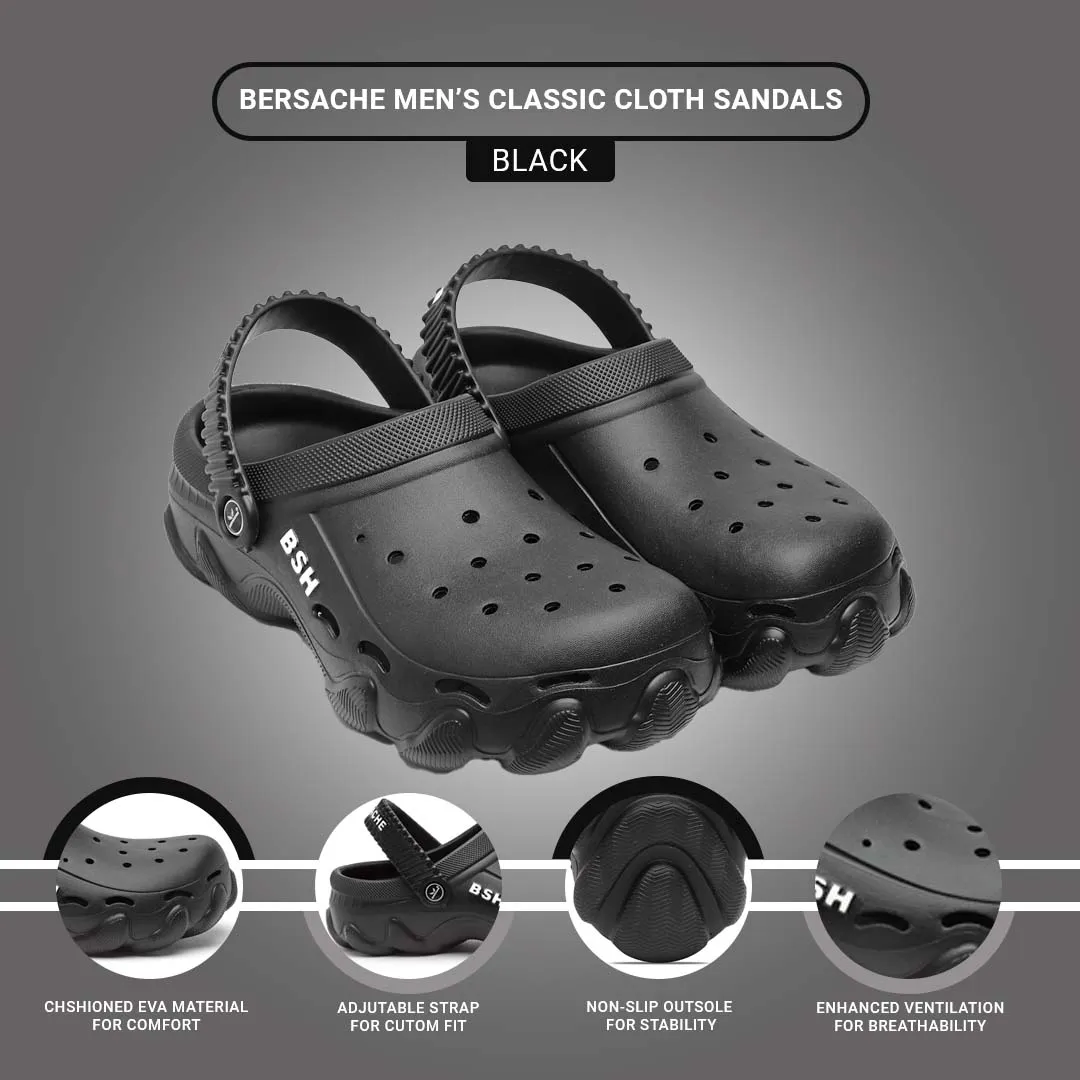 Bersache Extra Soft Classic Casual with  Regular wear with Ultra Soft & Flexibility Technology Flip Flop for Men's & Boy's (6087 Black)