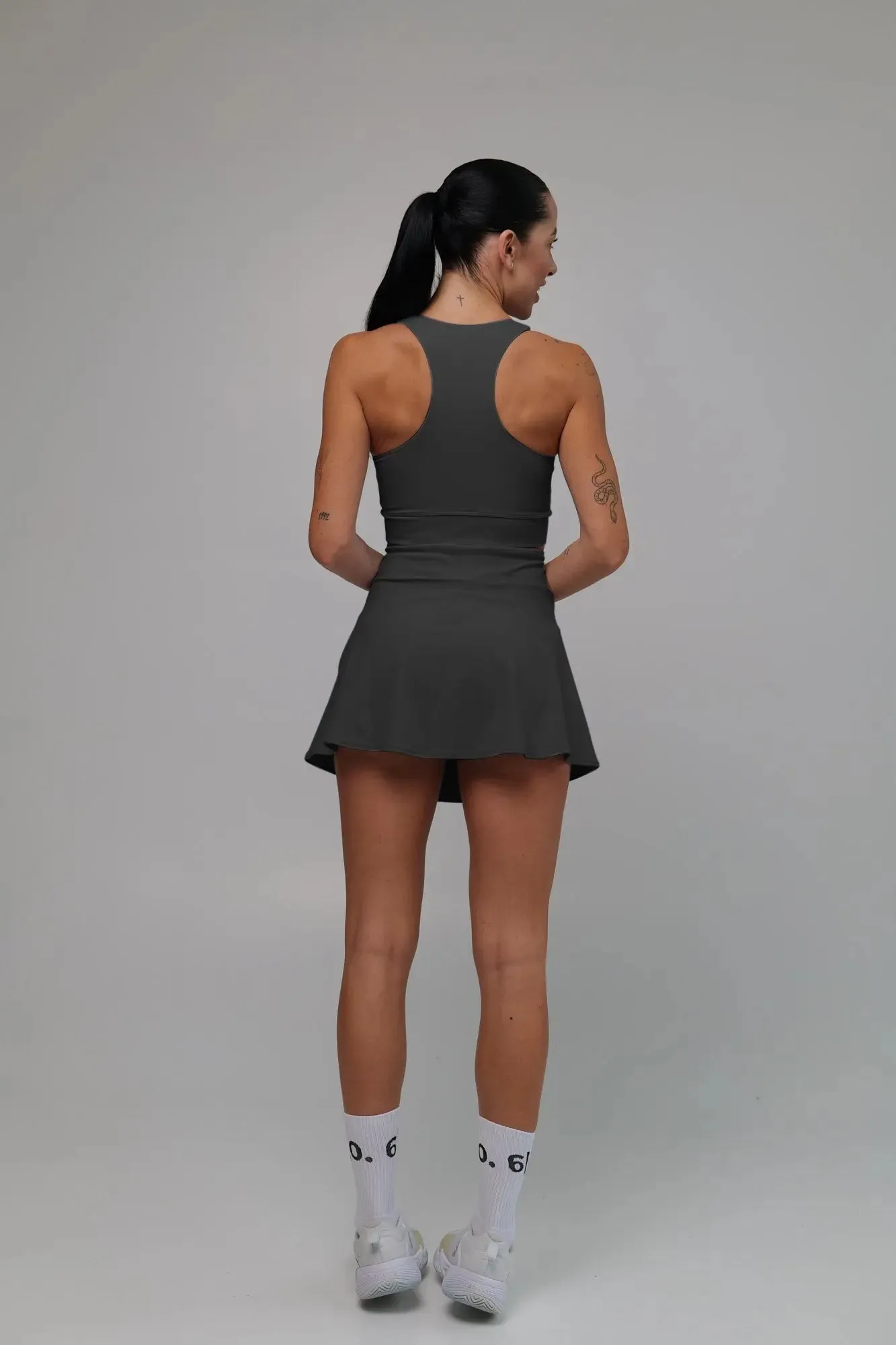Black Slimming design bra and skirt set