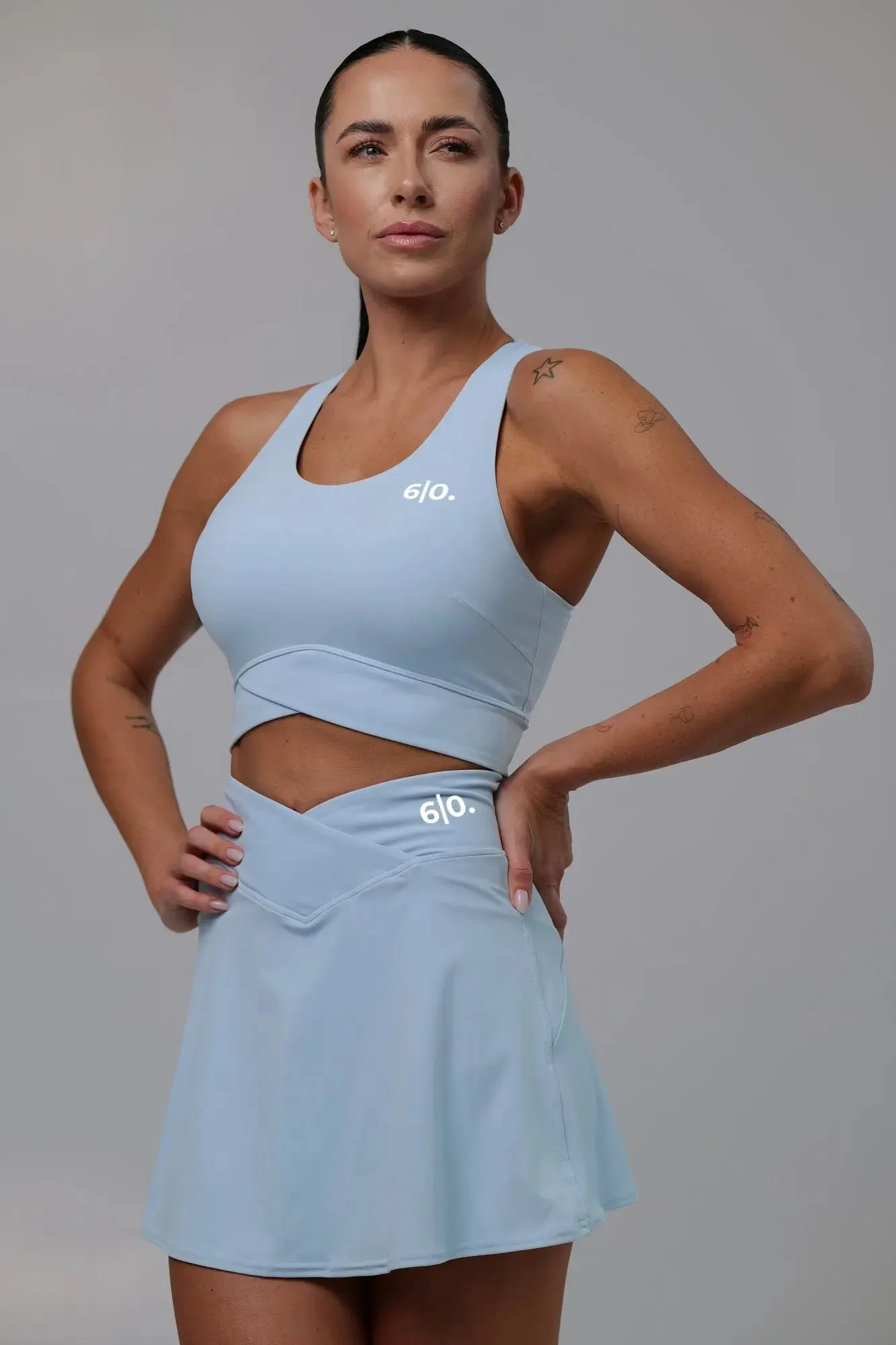 Black Slimming design bra and skirt set