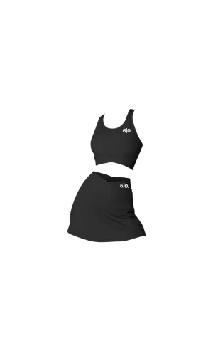 Black Slimming design bra and skirt set