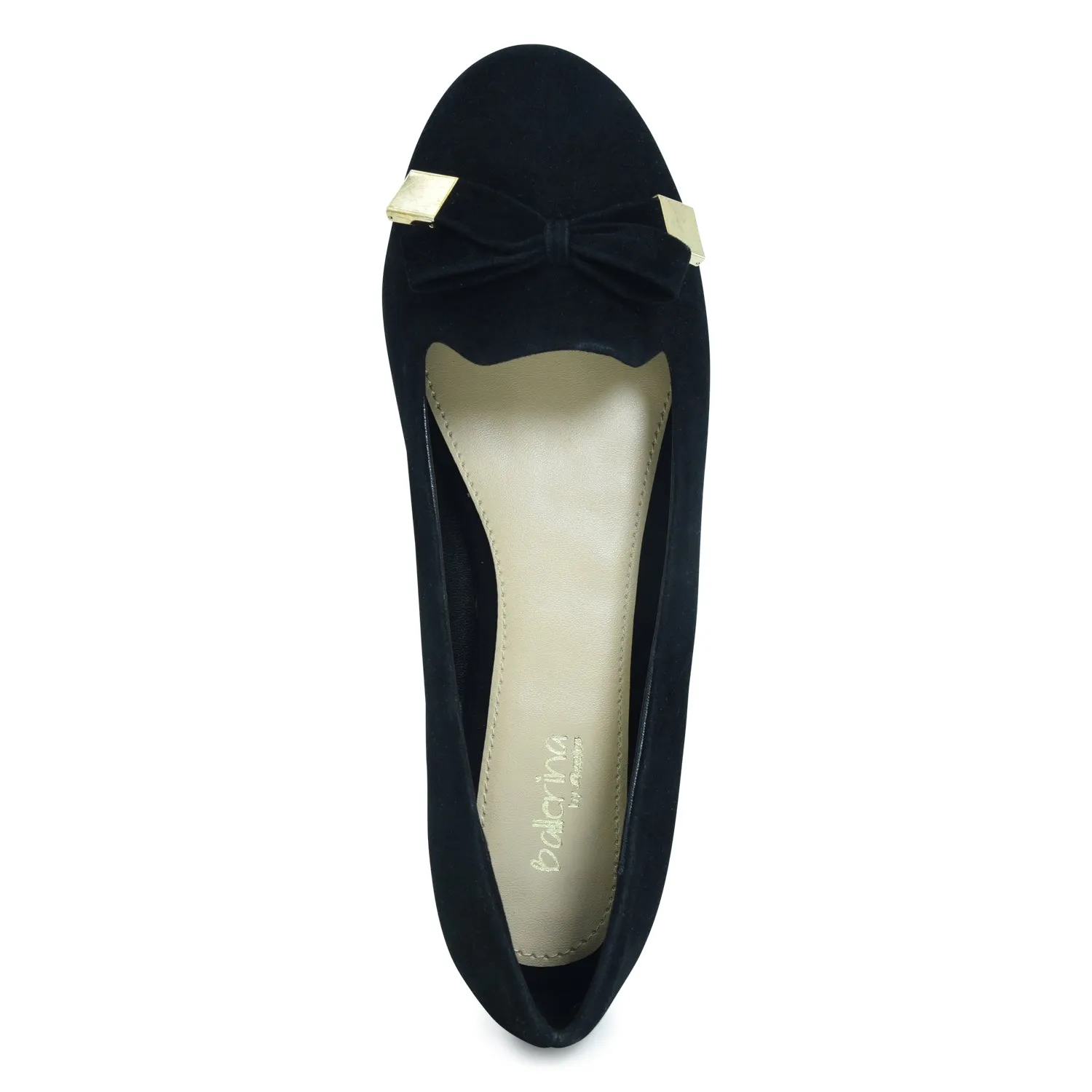 Black Suede Ballet Flat for Women