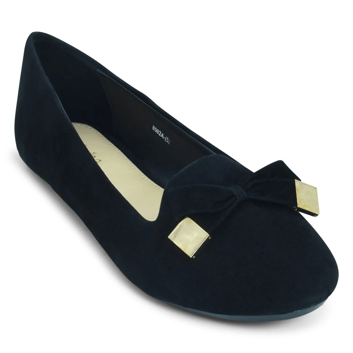 Black Suede Ballet Flat for Women