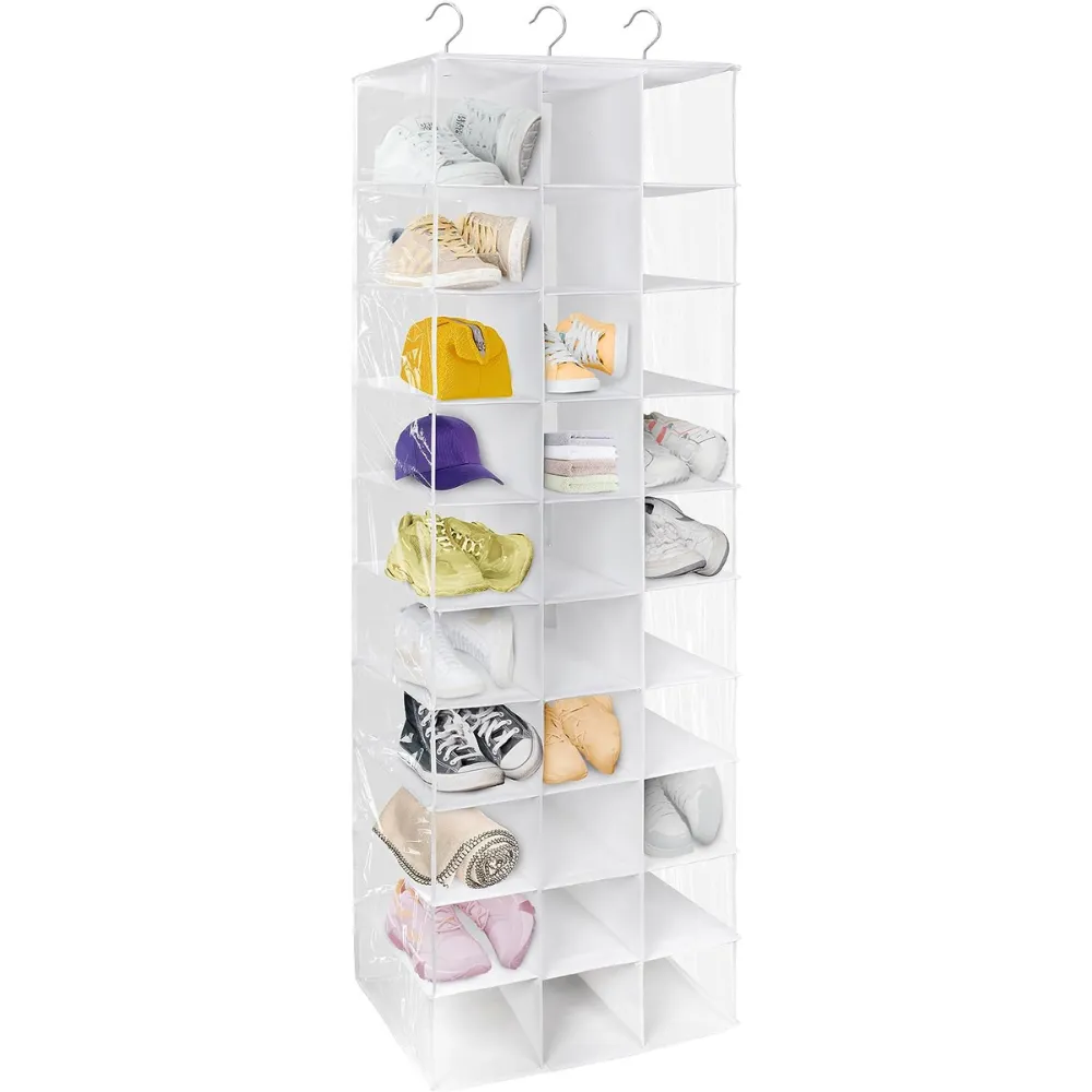 Blushbees® Hanging Shoe Organizer - 30 Sections, Black