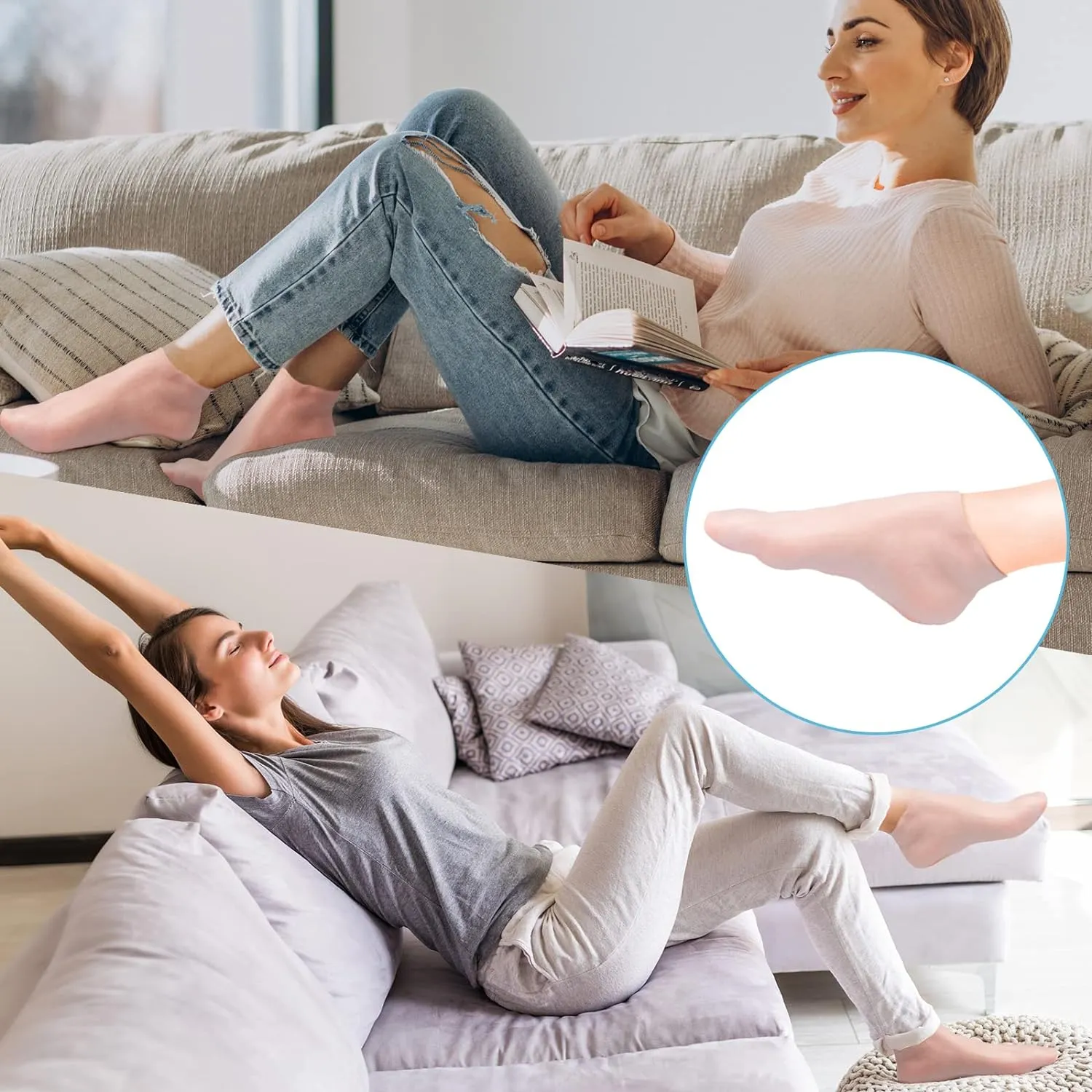 Buy 3 Get 4 Free💥 Moisturizing Foot Mask Exfoliating Silicone Socks Beach Protective Socks