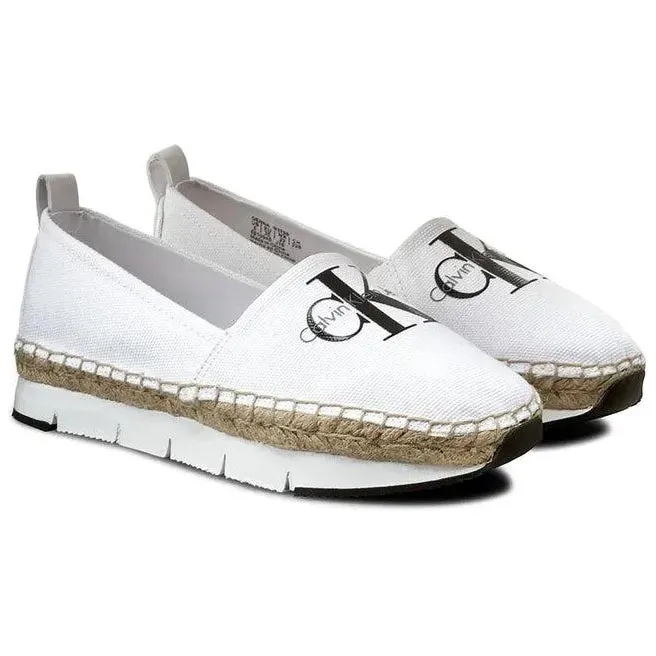 Calvin Klein Women's Genna Canvas Espadrilles - White