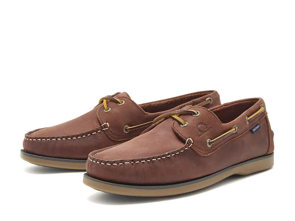 Chatham Leather Boat Shoes For Men - Whitstable in Burgundy, 6-15