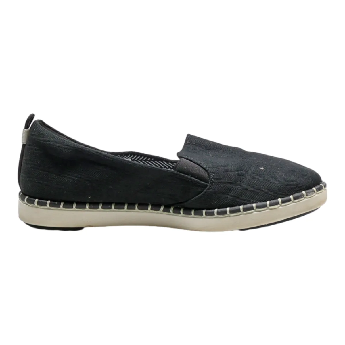 CLARKS Pump Shoes Black Canvas Womens UK 6.5