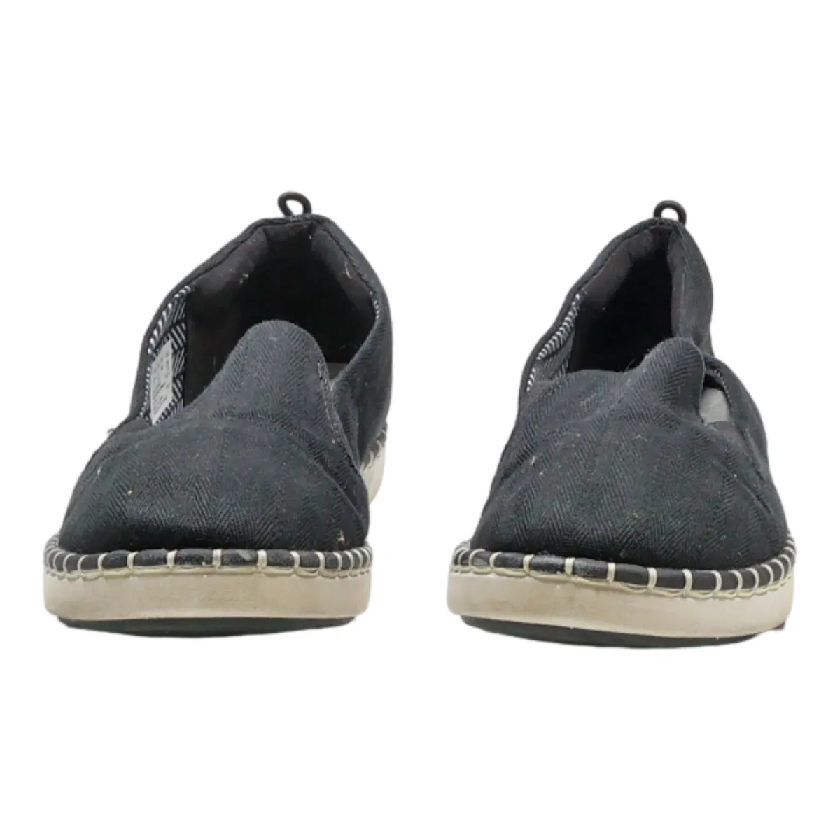 CLARKS Pump Shoes Black Canvas Womens UK 6.5