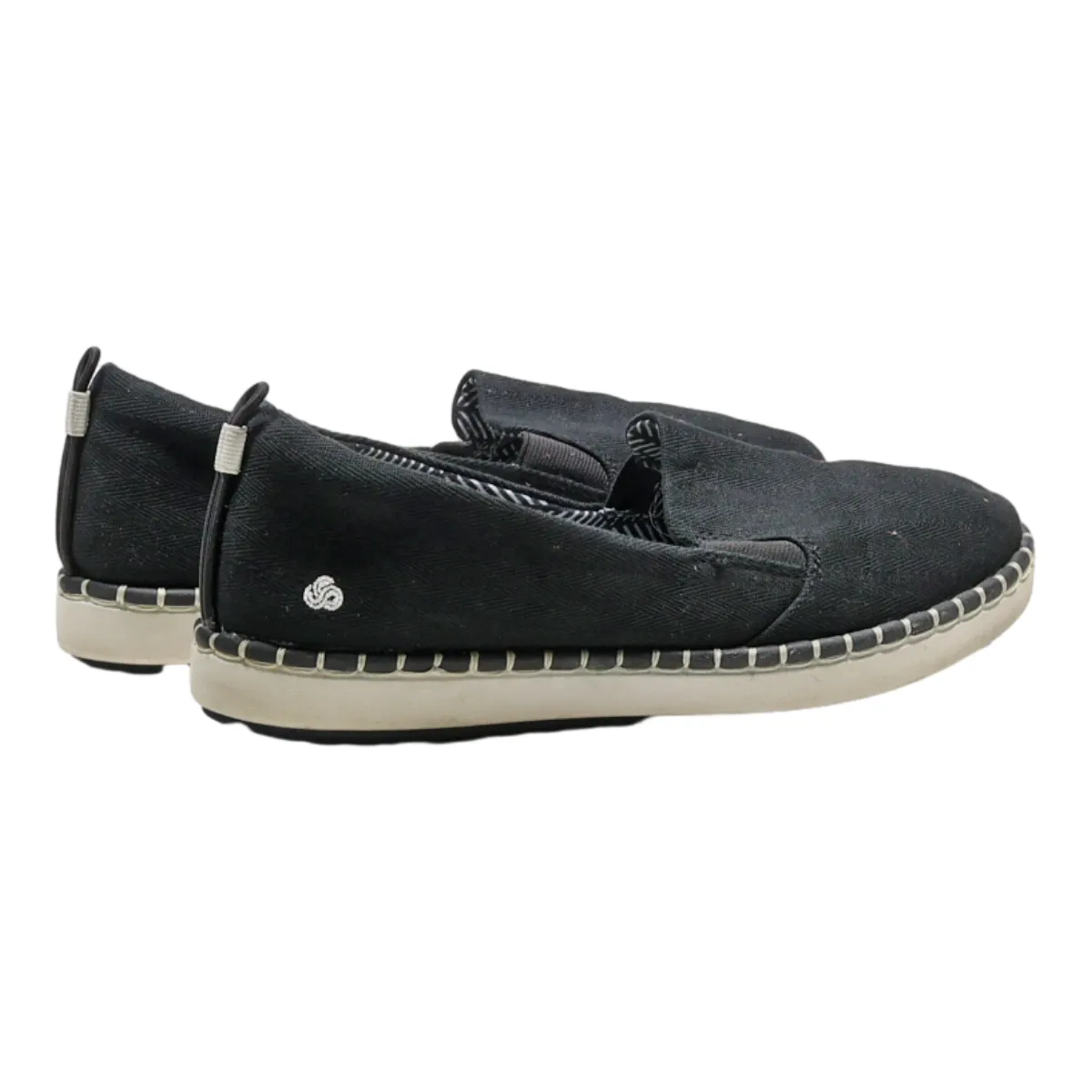 CLARKS Pump Shoes Black Canvas Womens UK 6.5