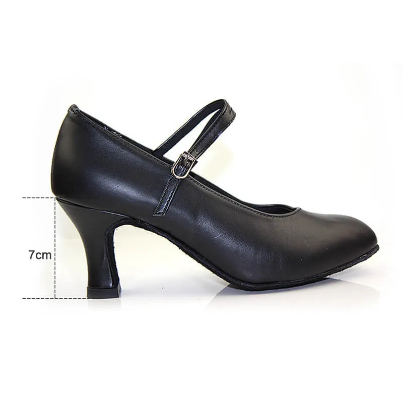 Closed Toe Buckle Fastening Ballroom Shoes