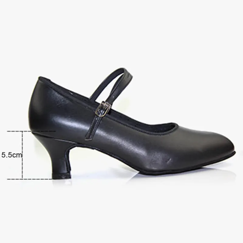 Closed Toe Buckle Fastening Ballroom Shoes