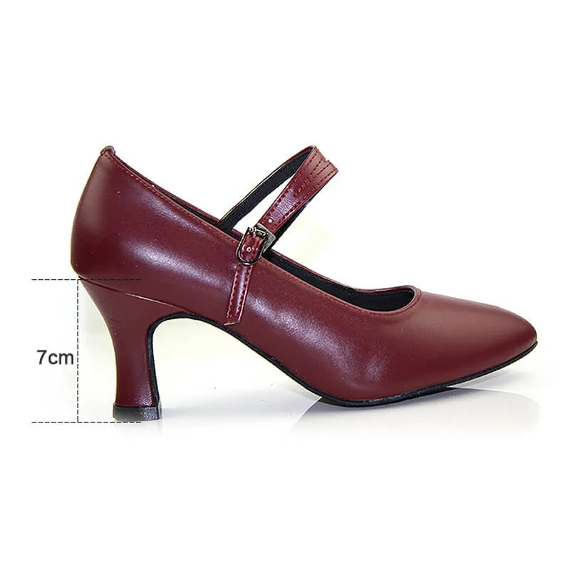 Closed Toe Buckle Fastening Ballroom Shoes