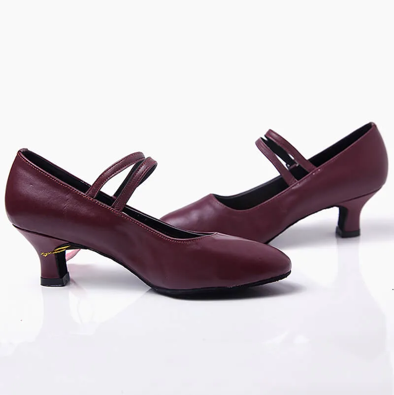 Closed Toe Buckle Fastening Ballroom Shoes