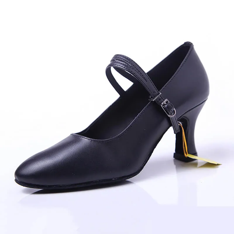 Closed Toe Buckle Fastening Ballroom Shoes