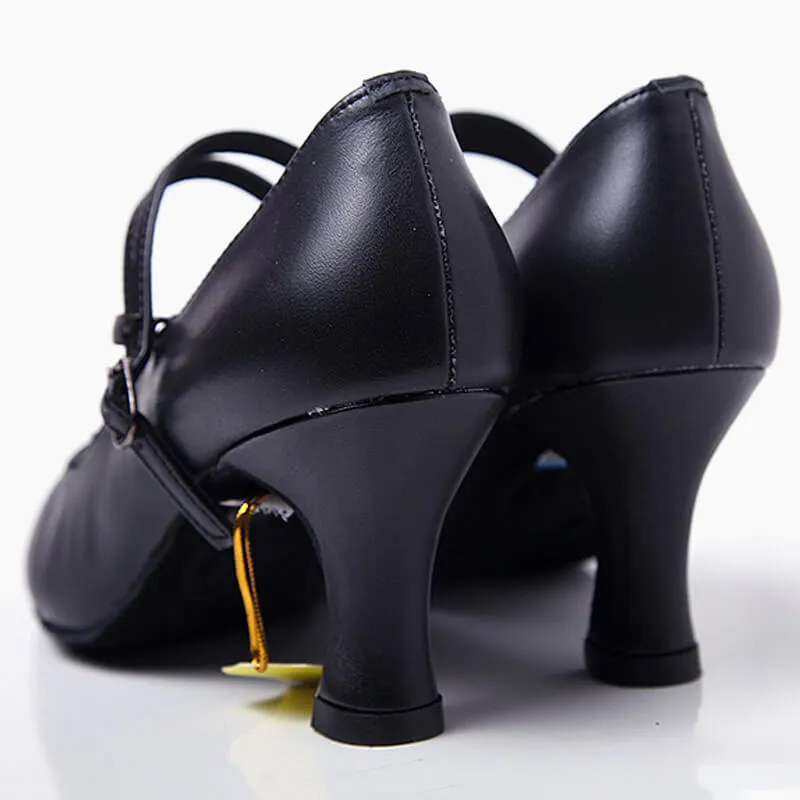 Closed Toe Buckle Fastening Ballroom Shoes