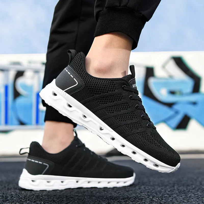 Comfortable Plus Size Casual Sneakers with Breathable Fly-Knit Mesh