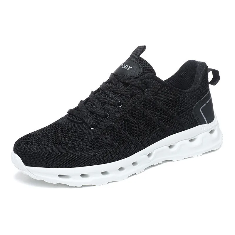 Comfortable Plus Size Casual Sneakers with Breathable Fly-Knit Mesh