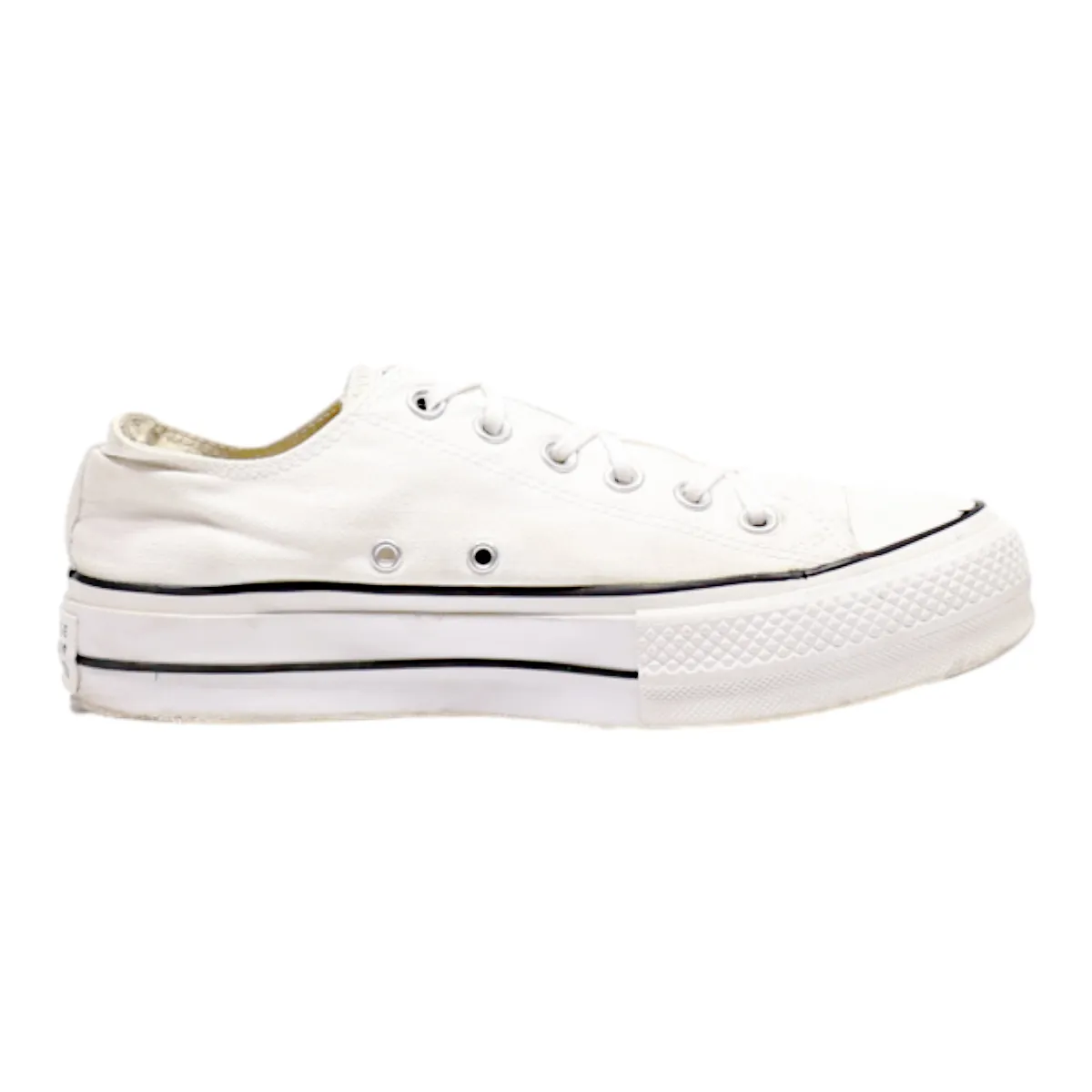 CONVERSE Chuck Taylor All Star 2018 Platform Trainers White Canvas Womens UK 6.5