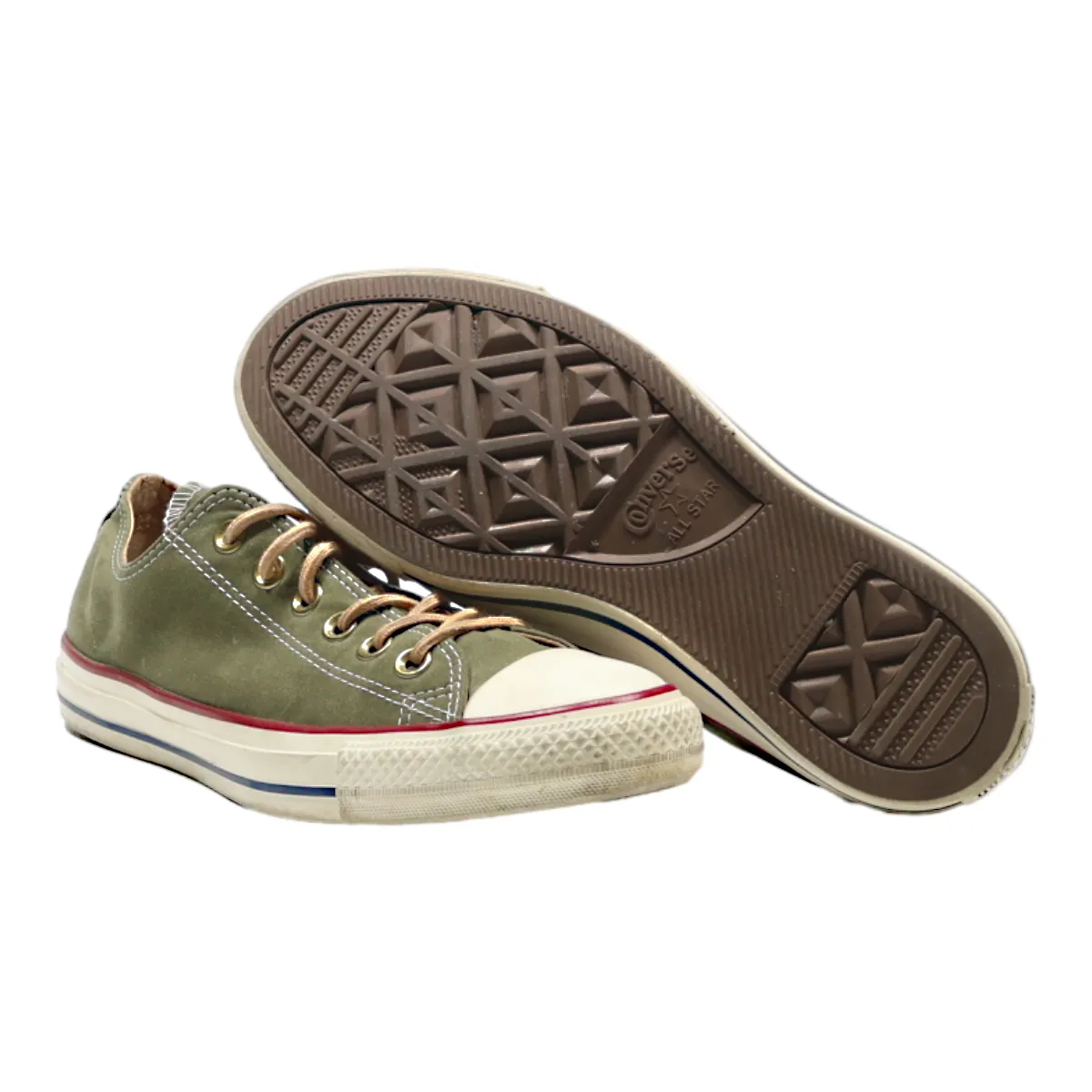 CONVERSE Chuck Taylor All Star 2019 Low Top Trainers Green Canvas Mens UK 6