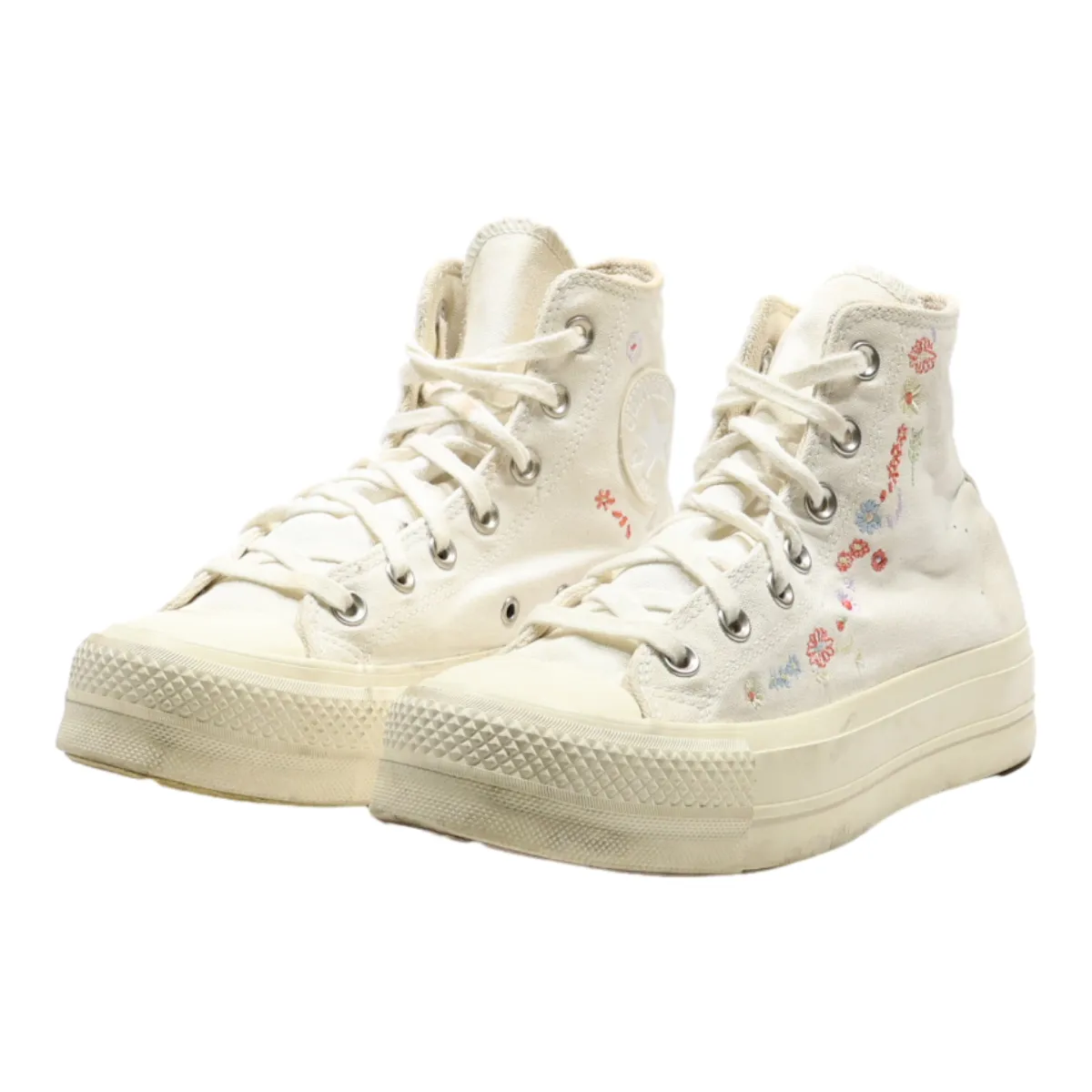 CONVERSE Chuck Taylor All Star 2022 Platform Trainers White Canvas Womens UK 6